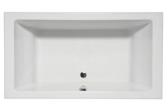 Rectangle 60 x 32 Tub, Center Side Drain, Modern, Boxy