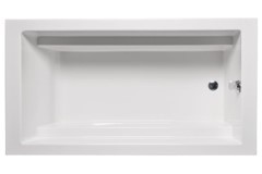 Rectangle 60 x 36 Tub, End Drain, Modern, Long Amrests