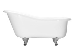 Claw Foot Slipper Tub, Rolled Rim