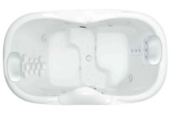 Oval Center Drain Bath, 2 Raised Seats, Multiple Back Jets