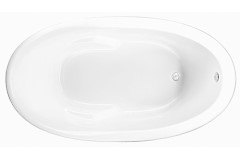 End Drain, Oval Air Bath with Arm Rests, Raised Backrest