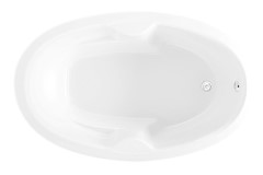 End Drain, Oval Air Bath with Arm Rests, Raised Backrest