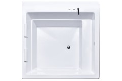 Large Square Drop-in Bath with Long Seat and Armrests