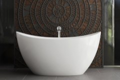 Modern Double Slipper Freestanding Bathtub