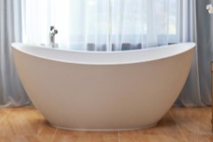 Modern White Double Slipper Bathtub