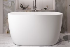 Small Oval Bath with a Flat Rim, Slightly Curving Sides