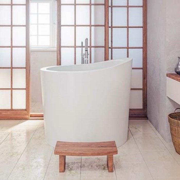 Aquatica Universal 33.5 Waterproof Teak Wood Bath Shower Floor Mat