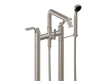 Freestanding 2 Post Tub Filler, Squared Spout, Lever Handle