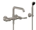 Wallmount Tub Filler, Squared Spout, Lever Handle