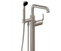 Freestanding Single Post Tub Filler, Squared Spout, Lever Handle