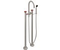 Carbon Lever 2 Post, Arched Spout Freestanding Faucet