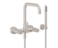 Squared Spout, Bridge Wall Tub Filler, Rivulet Handles