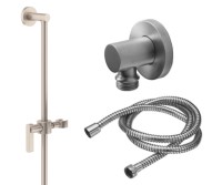 Metal Lever, Round Detail Supply, Handshower Bar and Hose