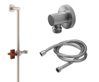 Teak Cross, Round Detail Supply, Handshower Bar and Hose