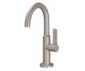 Short Single Hole Faucet, Curving Spout, Side Lever Control