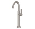 Tall Single Hole Faucet, Curving Spout, Side Lever Control