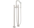 Quad Spout 2 Leg Freestanding Tub Filler, Cayucos Lever Handle, Handshower