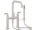 Flat Quad Spout, Bridge Style Tub Filler, Cross Handles