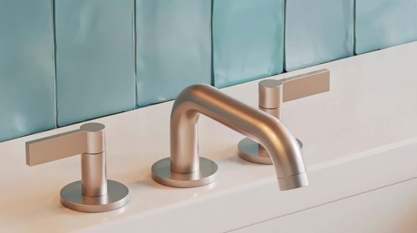 Modern Low Spout Widespread Sink Faucet, Lever Handles