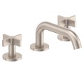 Low Squared Spout, Cross Handles, Widespread Sink Faucet