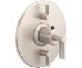 Round Trim Plate, Cayucos Lever Handle, 2 Smaller Controls