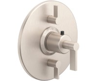 Round Trim Plate, 52 Handle, Smooth Insert, 2 Smaller Controls