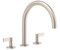 Deck Mount Tub Faucet Arched Spout, Cayucos Lever Handles