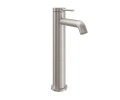 Medium Single Hole Faucet with Front Post Style Handle, Curved Spout