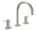 Sink faucet with High Curving Spout, Post Handles, Smooth Column