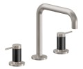 Sink faucet with Squared Spout, Post Handles, Carbon Fiber Column