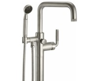 Knurl Lever Handle, Single Post, Squared Spout Freestanding Faucet