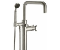 Cross Handle, Single Post, Squared Spout Freestanding Faucet