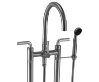 Lever 2 Post, Arched Spout Freestanding Faucet