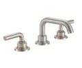 Smooth Lever Handles, Widespread Faucet with Low Bent Tubular Spout