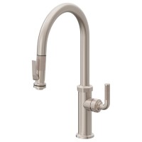 Squeeze Pull Down, High Arch Kitchen Faucet, Knurl Textured Handle