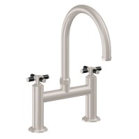 Carbon Cross Handle, Bridge Faucet, Arch Spout