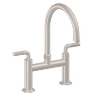 Knurl Handle, Bridge Faucet, Arch Spout