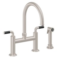 Carbon Fiber Handle, Bridge Faucet, Arch Spout, Side Spray