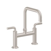 Knurl Handle, Bridge Faucet, Quad Spout