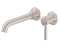 2 Piece Wall Faucet, Long Bent Tublar Spout, Single Lever Handle