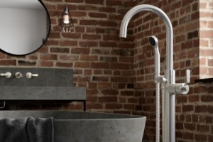 Descanso Works Lever Handles, Freestanding Tub Filler