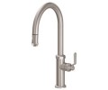 Curving Spout, Pull-down Spray with Push Button Control