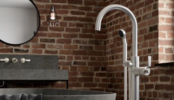 Descanso Works Freestanding Tub Faucet with Industrial Lever Handles