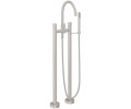 Curving Spout 2 Leg Freestanding Tub Filler, Jalama Handle, Handshower