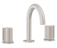 Sink faucet with Curving Spout, Hammered Handles