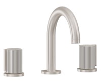 Sink Faucet, Curving Spout, Pinstripe Handles