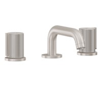 Sink faucet with Low Square Spout, Pinstrip Grove Handles