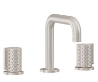 Sink faucet with Squared Spout, Hammered Handles