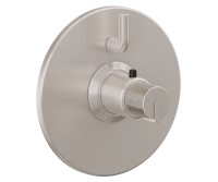 Round Trim Plate, Knurled Handle, 1 Smaller Control