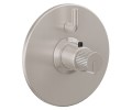 Round Trim Plate, Pinstripe Handle, 1 Smaller Control